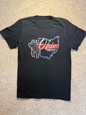 Rural Roads & Roots Boutique Ohio Proud Pig Youth T-Shirt - Black - Estimated M